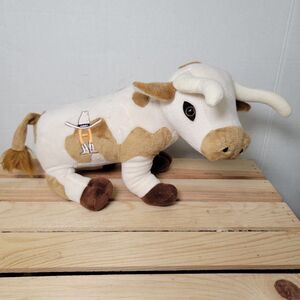 Houston Livestock Show & Rodeo 12" Brown & White Plush Longhorn